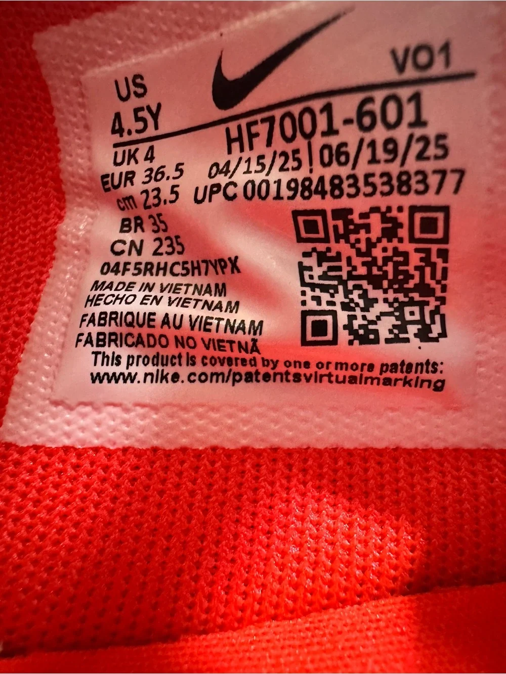 Nike Aja Bright Coral Youth Sneakers